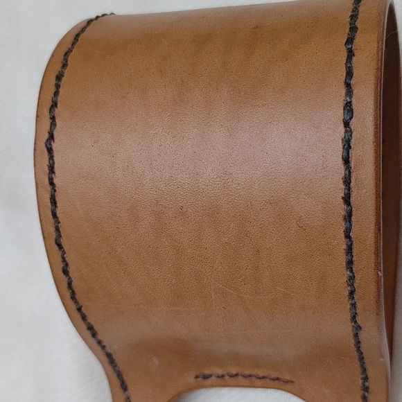 Leather Mason jar handle HANDMADE Horween leather - Picture 2 of 6